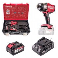 Akumuliatorinis smūginis veržliasukis WORCRAFT 3/4'' 2600Nm 40V LI-ION 1x4Ah